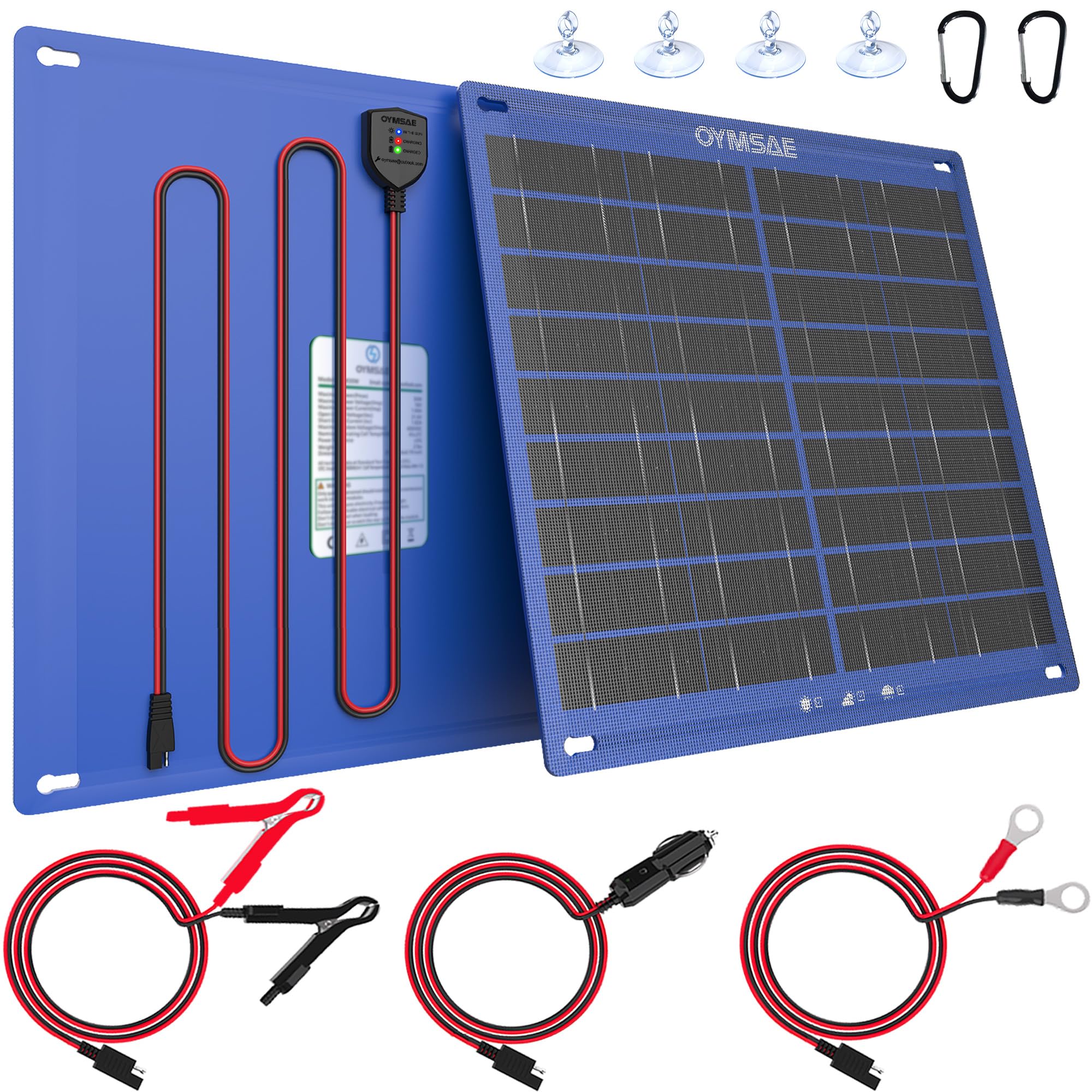 OYMSAE front panel view showing compact waterproof design and portability benefit