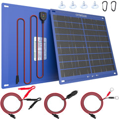 OYMSAE front panel view showing compact waterproof design and portability benefit
