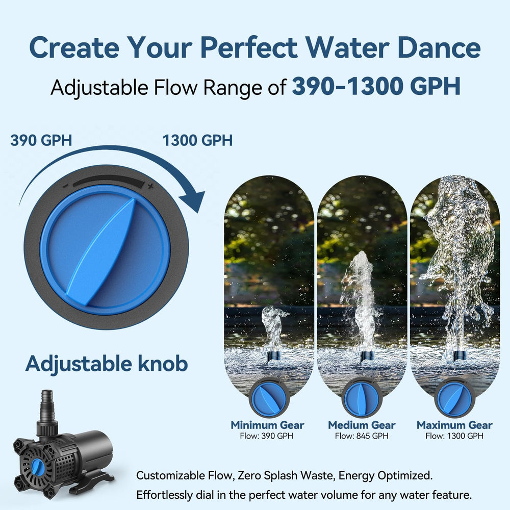 OYO WATER pump installed in pond demonstrating gentle circulation