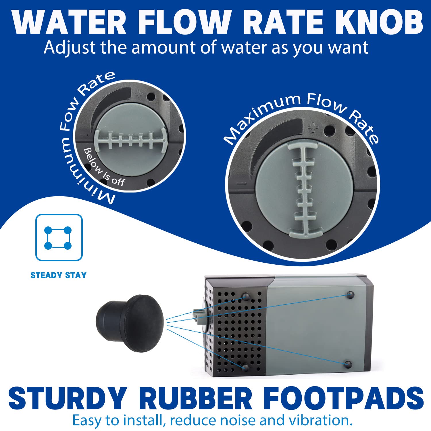 OYO WATER pump held in hand to show compact size and portability