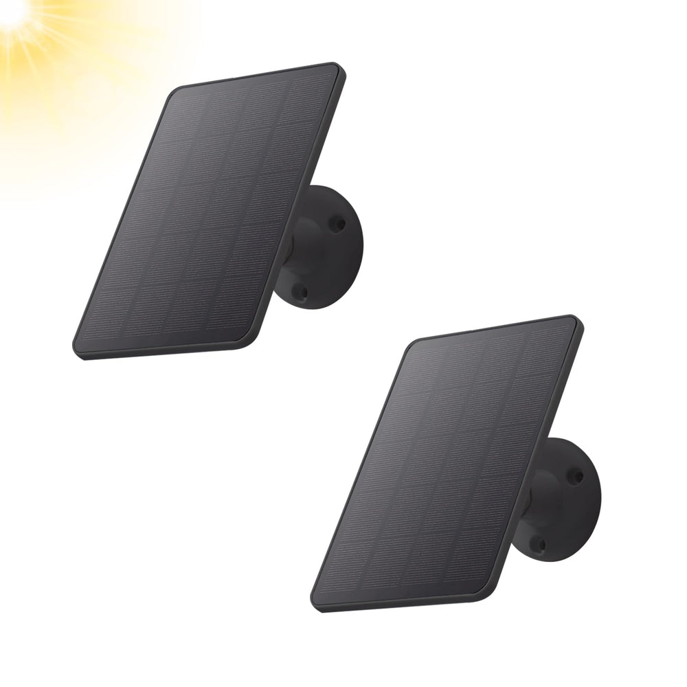 OYOCAM solar panel 2-pack front view showing compact design and easy install benefits