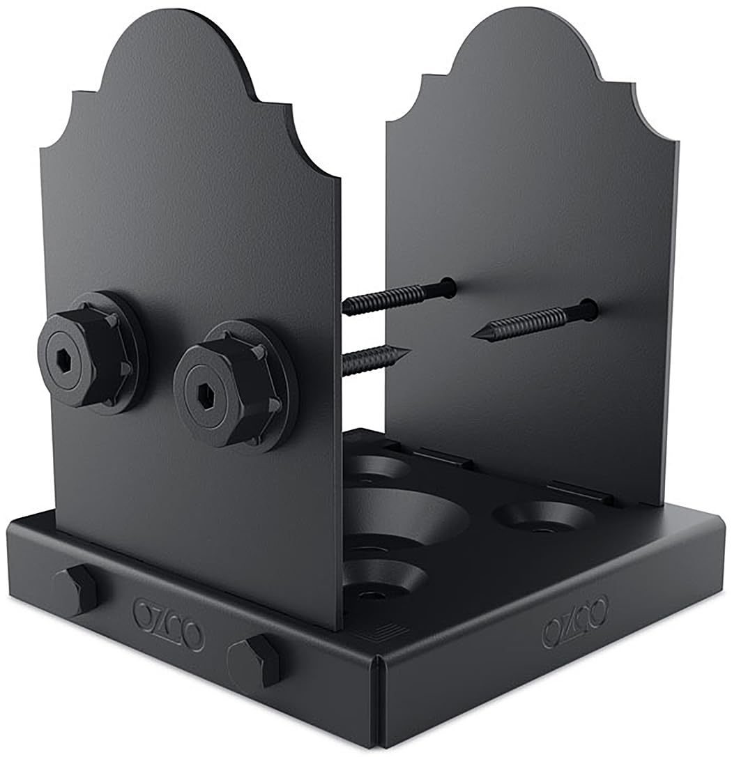 Ozco Laredo Sunset Lite front view showing bracket and finish, improving post stability