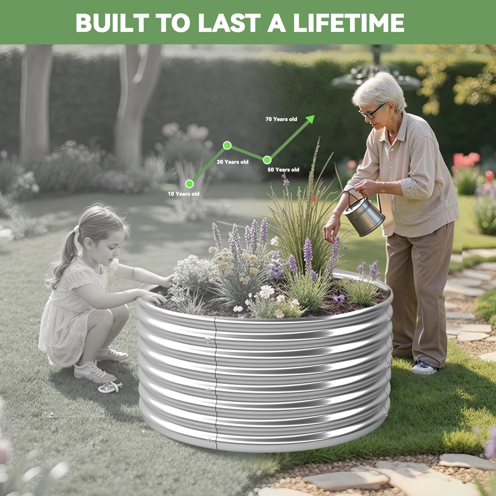 OZMSHF patio scene with beds demonstrating decorative planting and space-saving use