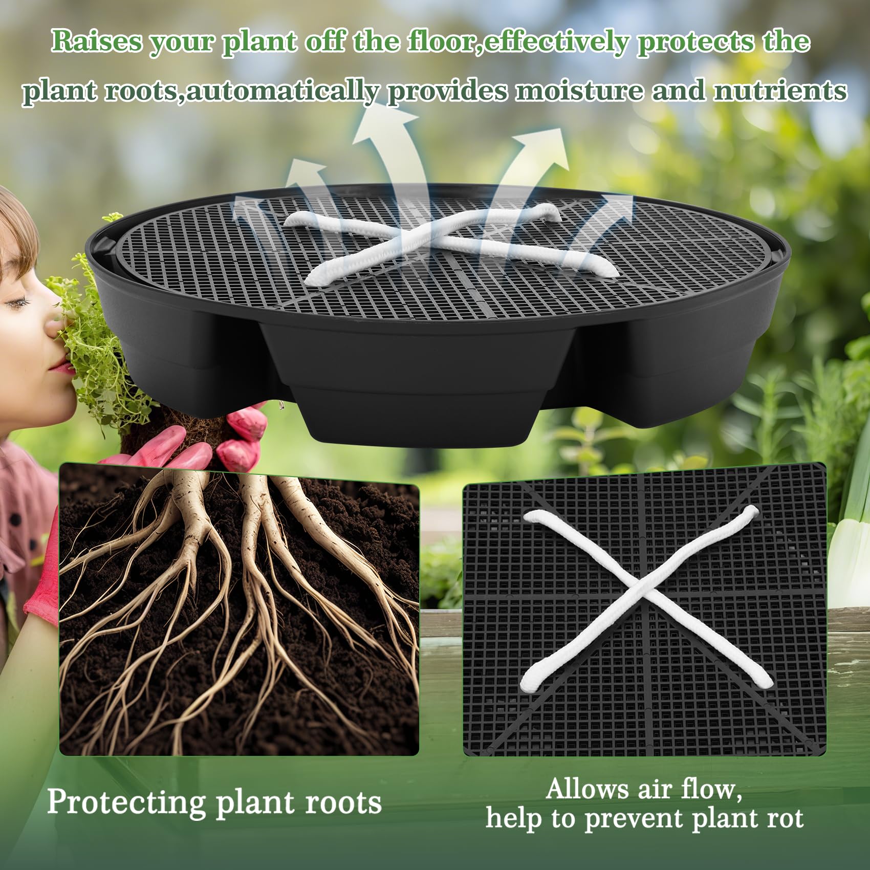 P Polerden close-up of grid design showing ventilation that protects plant roots