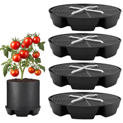 P Polerden front view self watering base showing sturdy saucer for 5-gallon bags and stable support