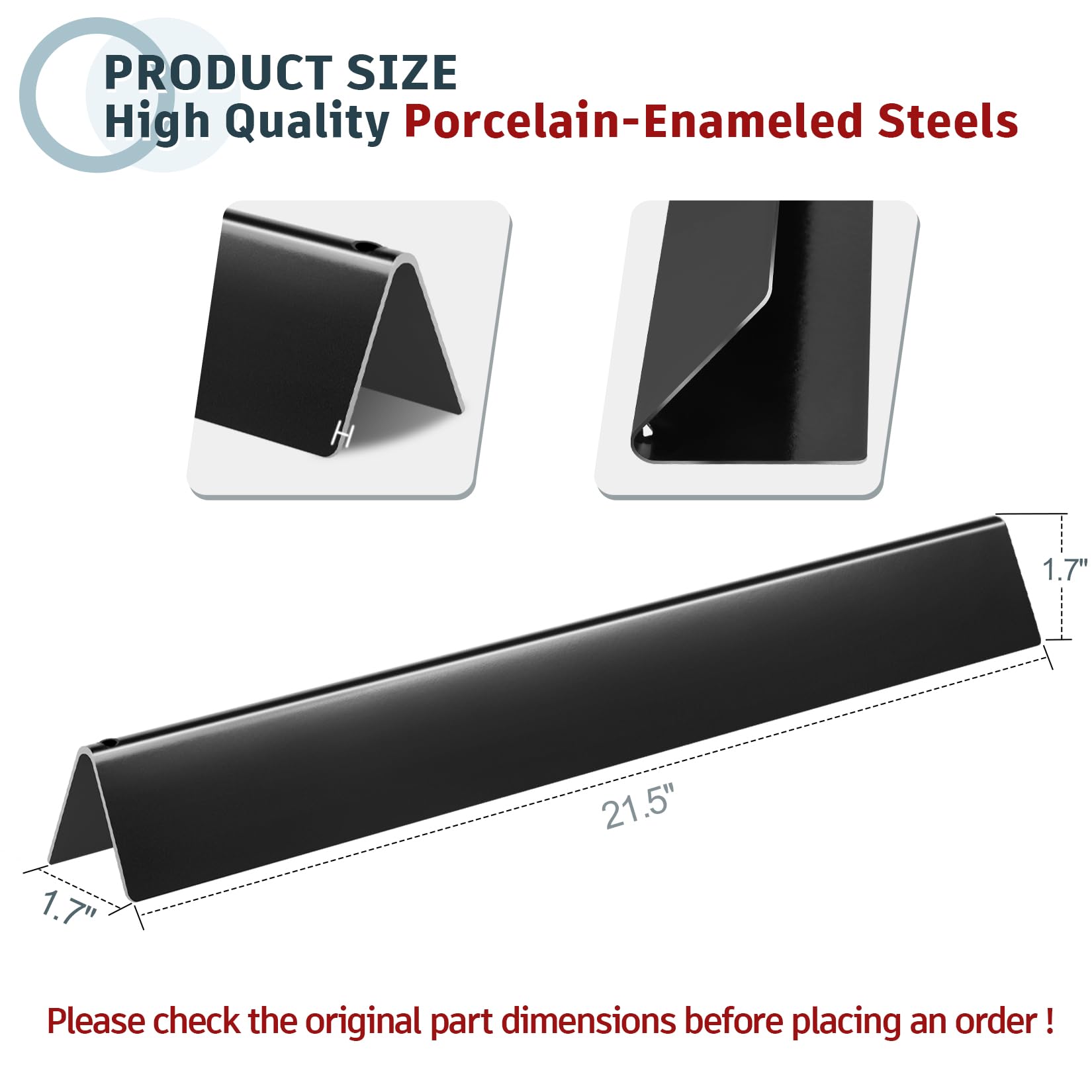 Paayox flavorizer bars laid out to show 21.5 inch dimensions for accurate fit