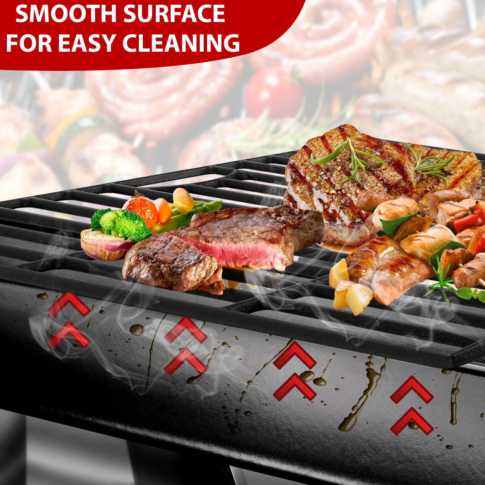 Paayox bars in an outdoor grill setting illustrating improved cooking performance for backyard barbecues