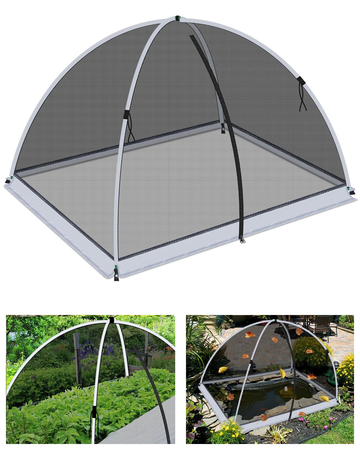 PACETAP front view dome over pond showing full coverage and protection