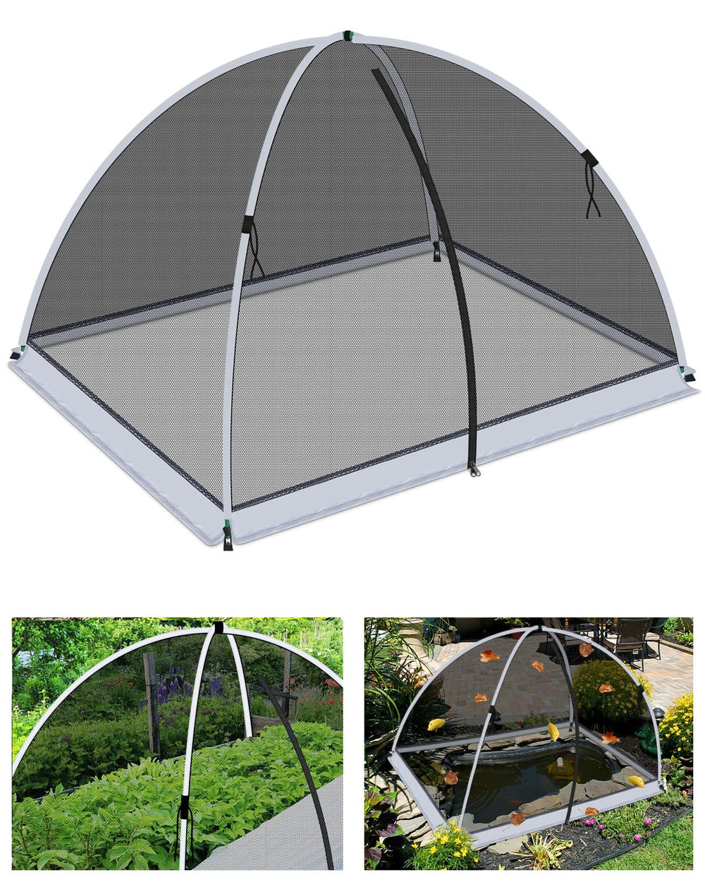 PACETAP front view dome over pond showing full coverage and protection