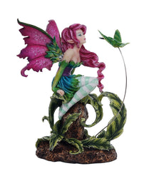 Pacific Giftware flirting fairy front view showing hand-painted detail and charm