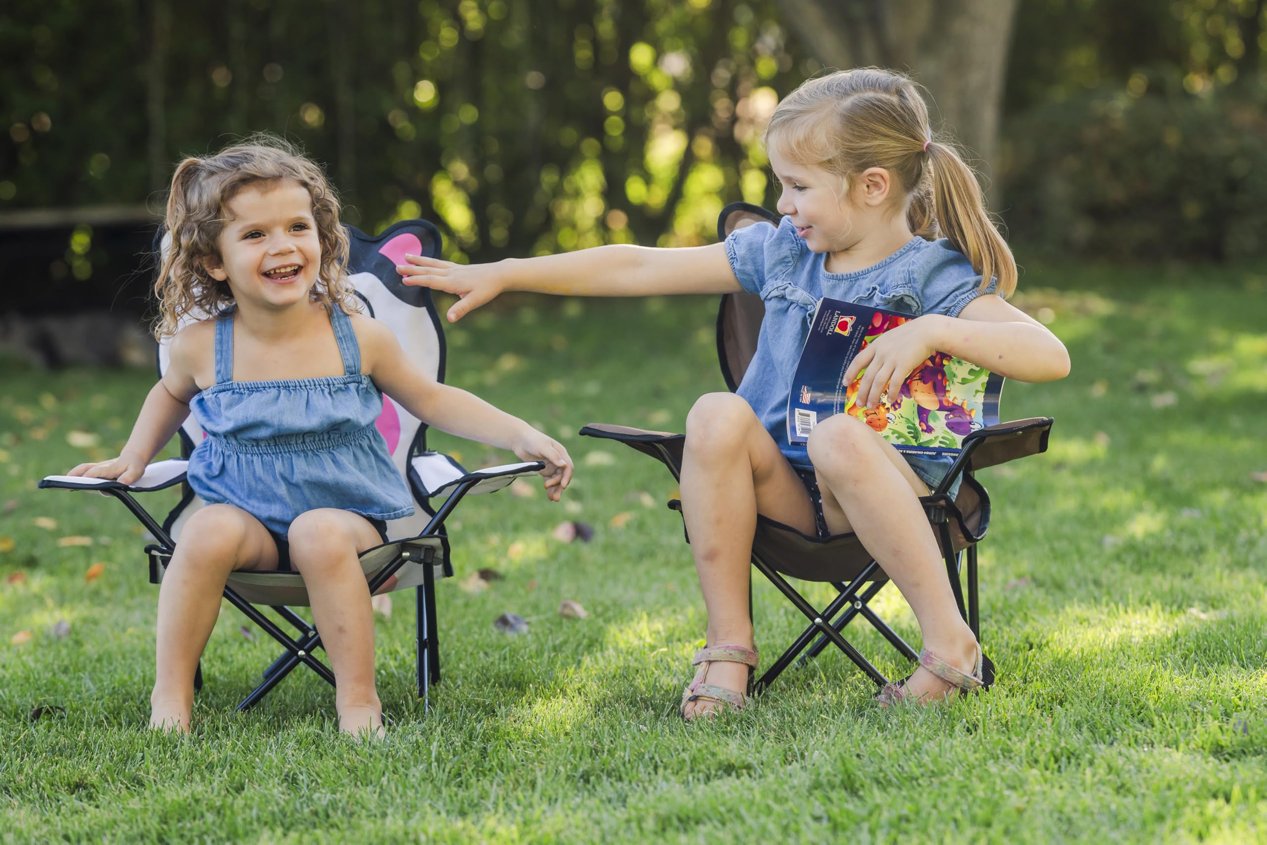 Pacific Play Tents Bernie with child sitting comfortably illustrating support and fun benefit