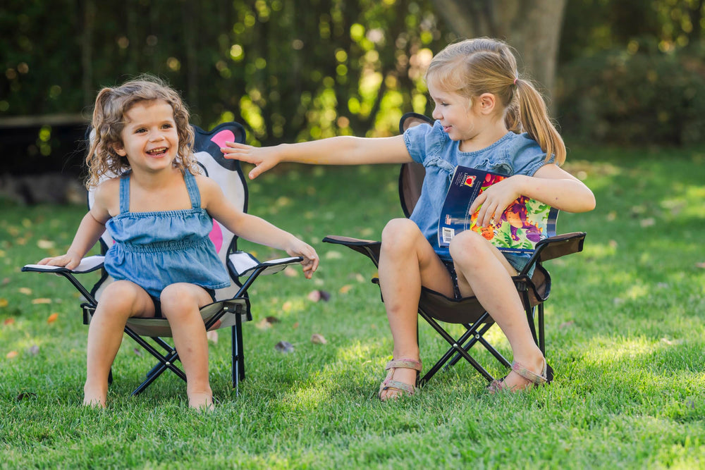 Pacific Play Tents Bernie with child sitting comfortably illustrating support and fun benefit