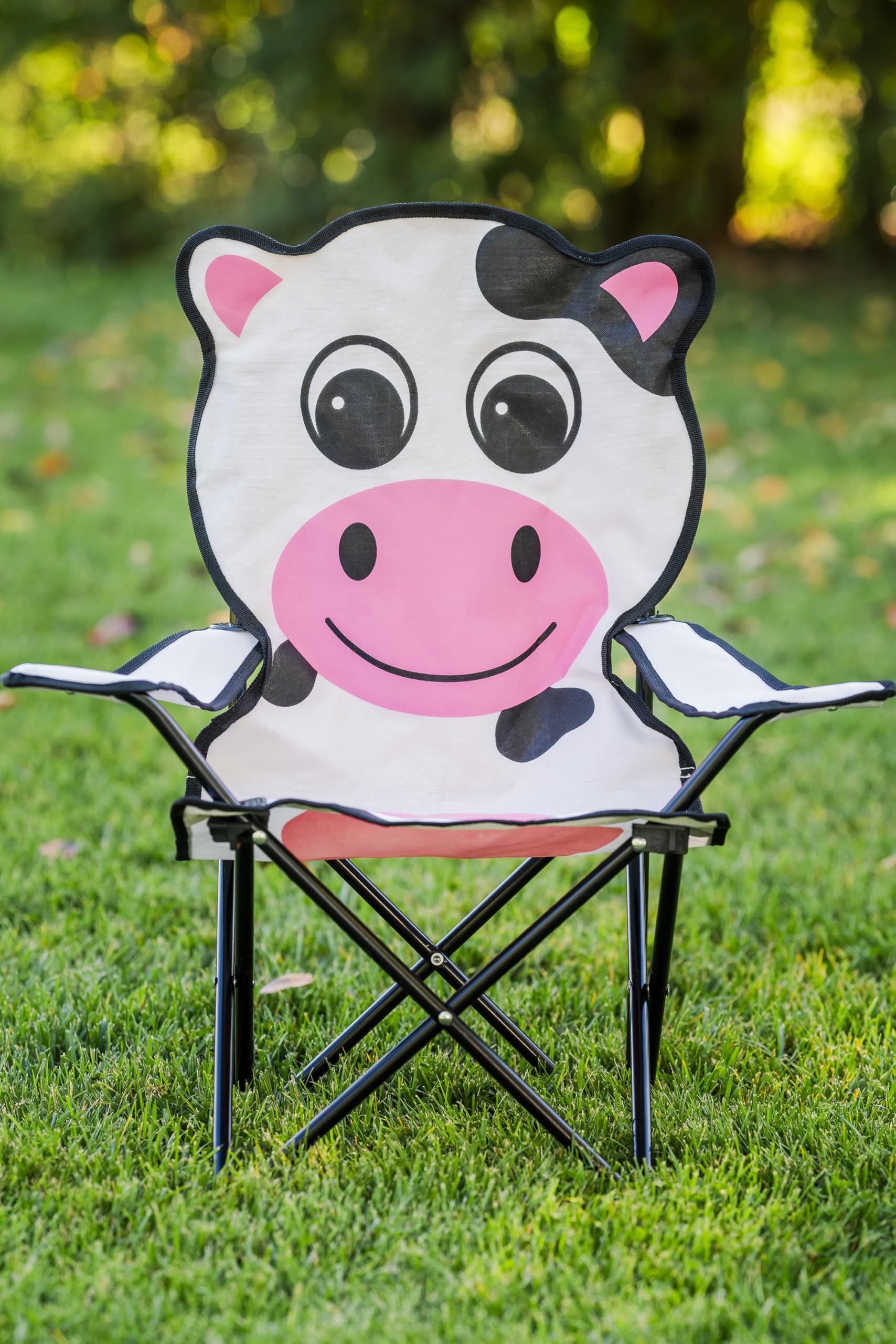 Pacific Play Tents Milky the Cow close-up of cross-woven polyester fabric for durability