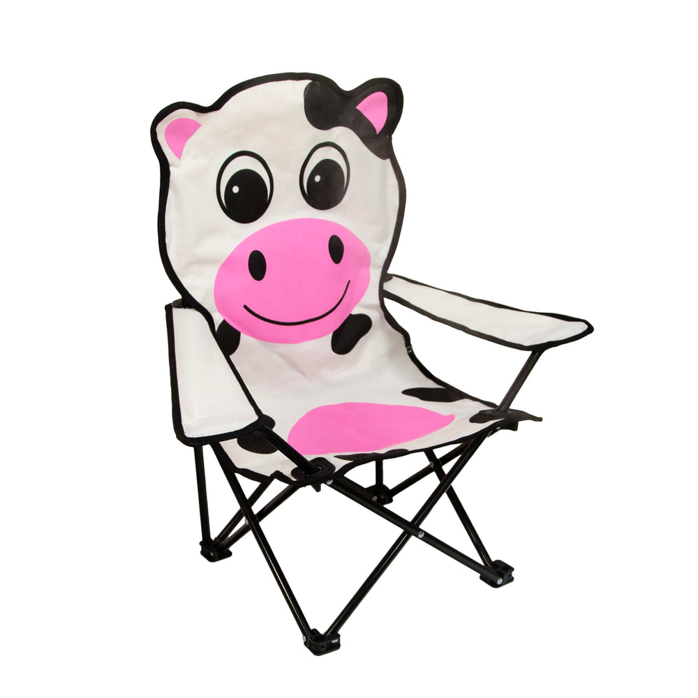 Pacific Play Tents Milky the Cow with child seated showing appropriate kid-sized scale