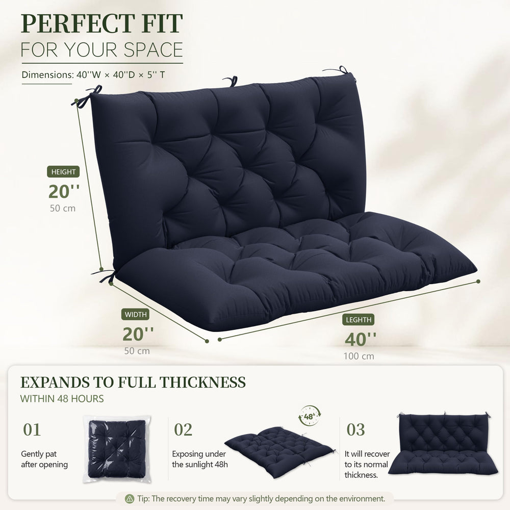 Pakunoda side profile showing integrated backrest and deep 5-inch cushion comfort
