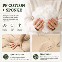 Pakunoda anti-slip straps close-up securing cushion to furniture
