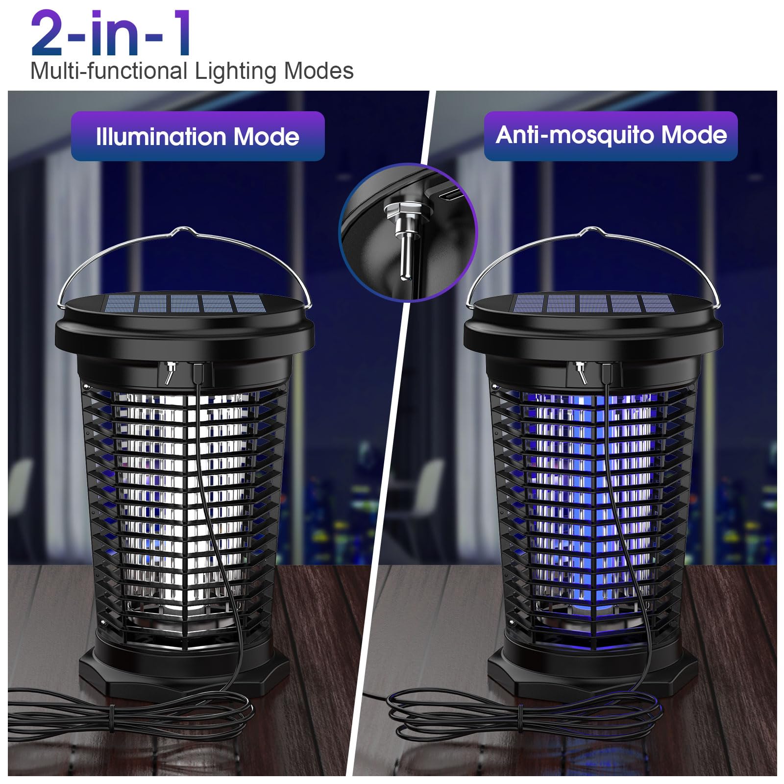 PALONE 4500V electric grid close-up showing strong mesh for instant insect elimination