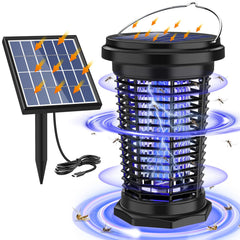 PALONE front view showing unit and ground solar panel for versatile placement and protection