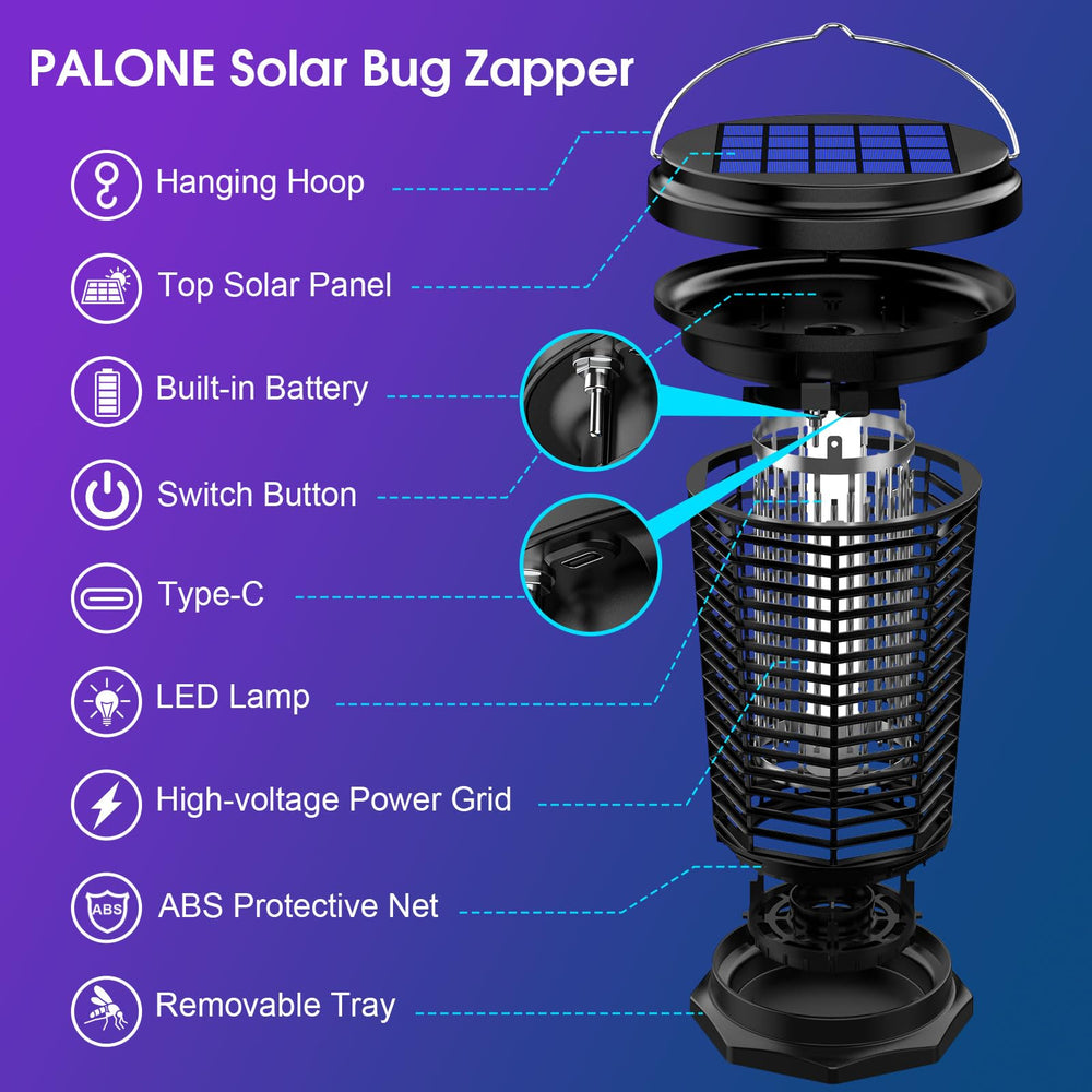 PALONE ground solar panel mounted in garden to maximize daytime charging
