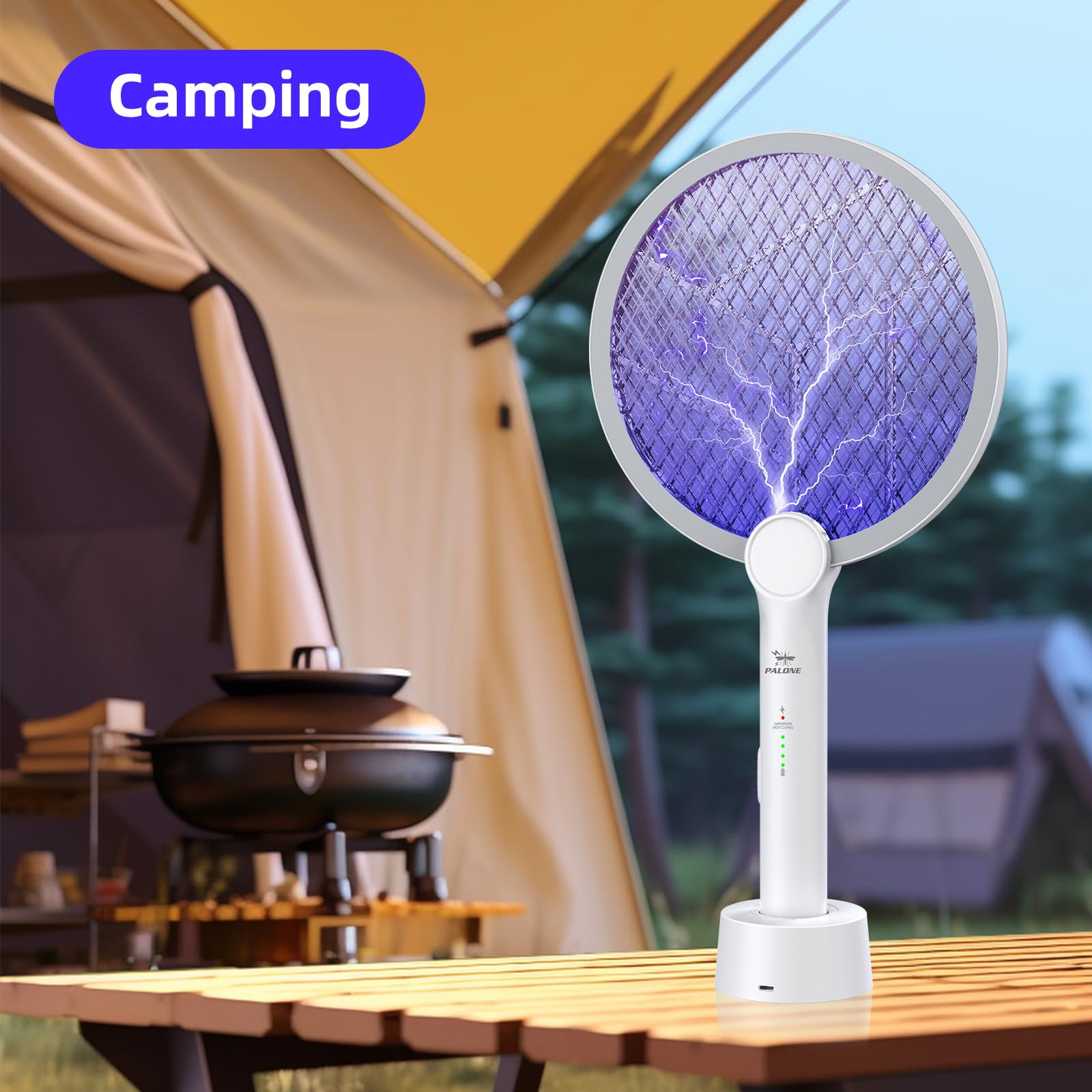 PALONE USB charging port connected to cable for convenient recharge and travel readiness