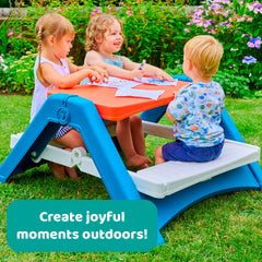 PalPlay attached benches detail with sturdy connectors for safe seating