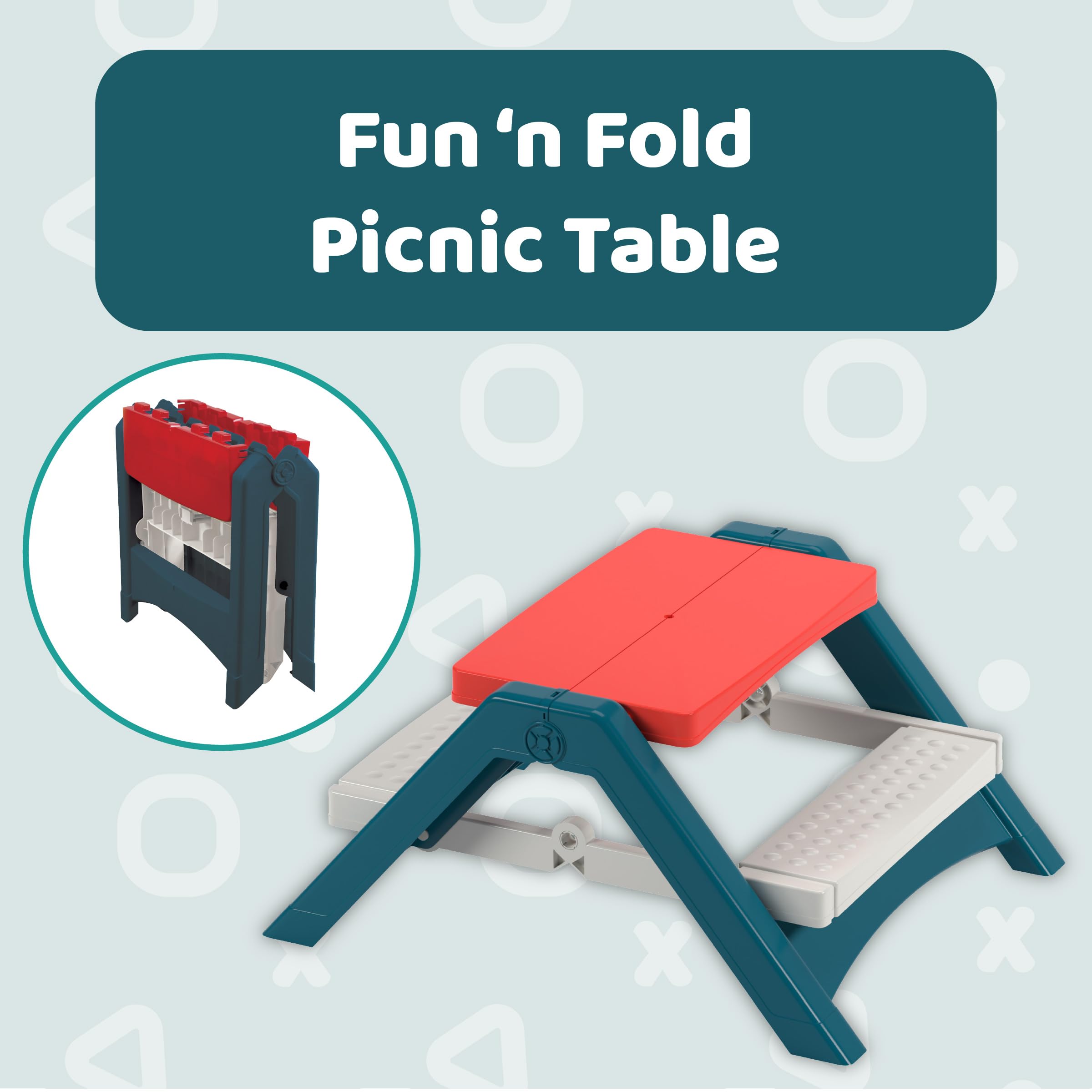 PalPlay close-up of tabletop texture and easy-clean plastic surface