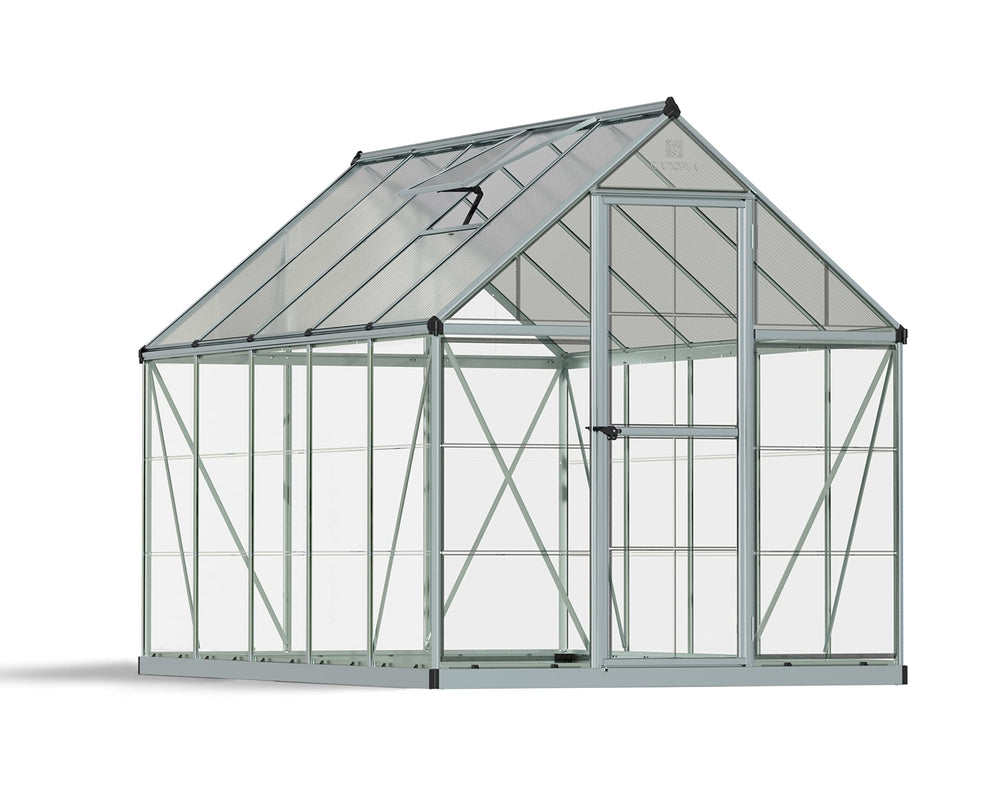 Palram - Canopia front exterior view showing compact greenhouse and weather resistance