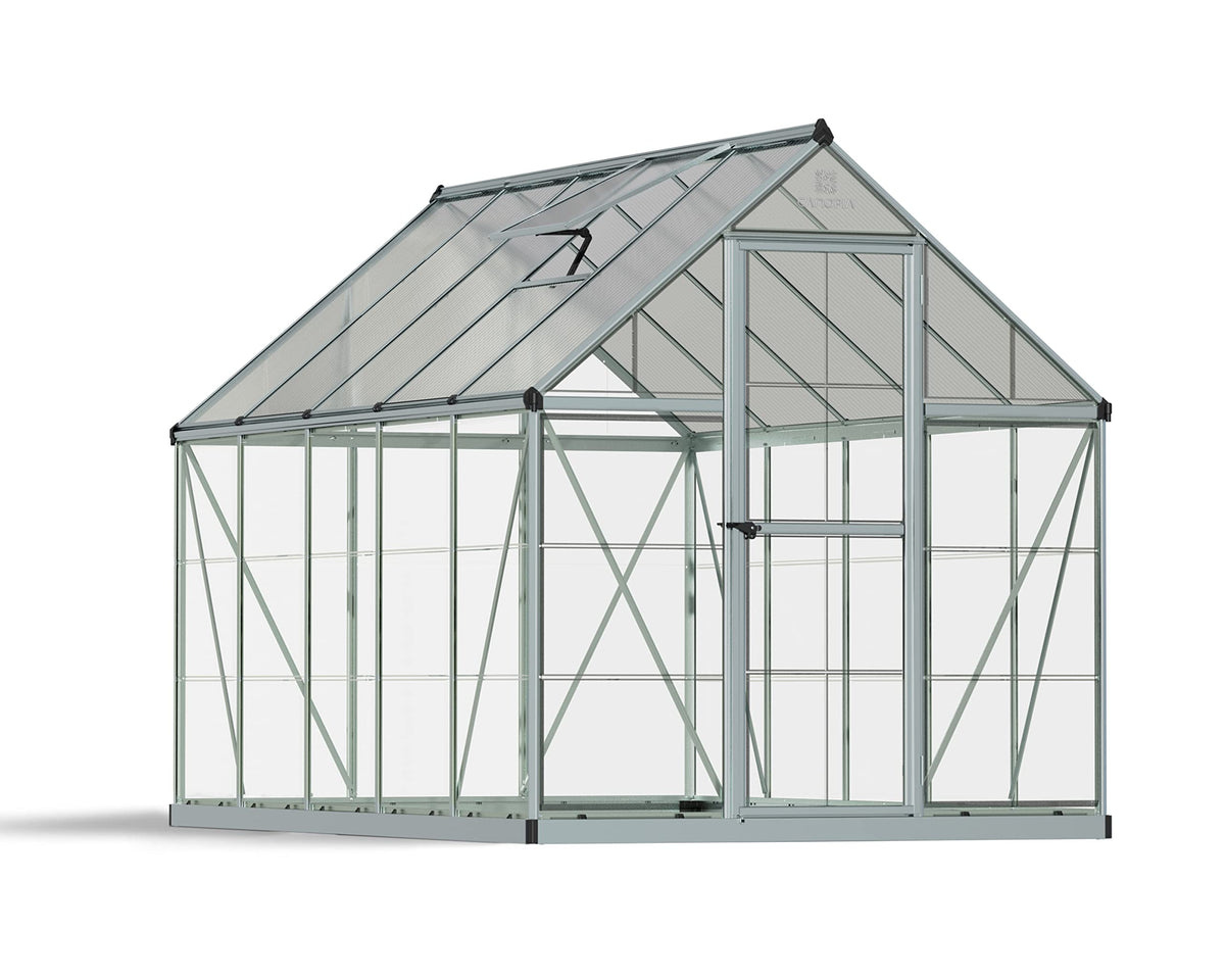 Palram - Canopia front exterior view showing compact greenhouse and weather resistance