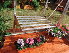 Palram shelf close-up of steel bracket illustrating secure frame attachment benefit