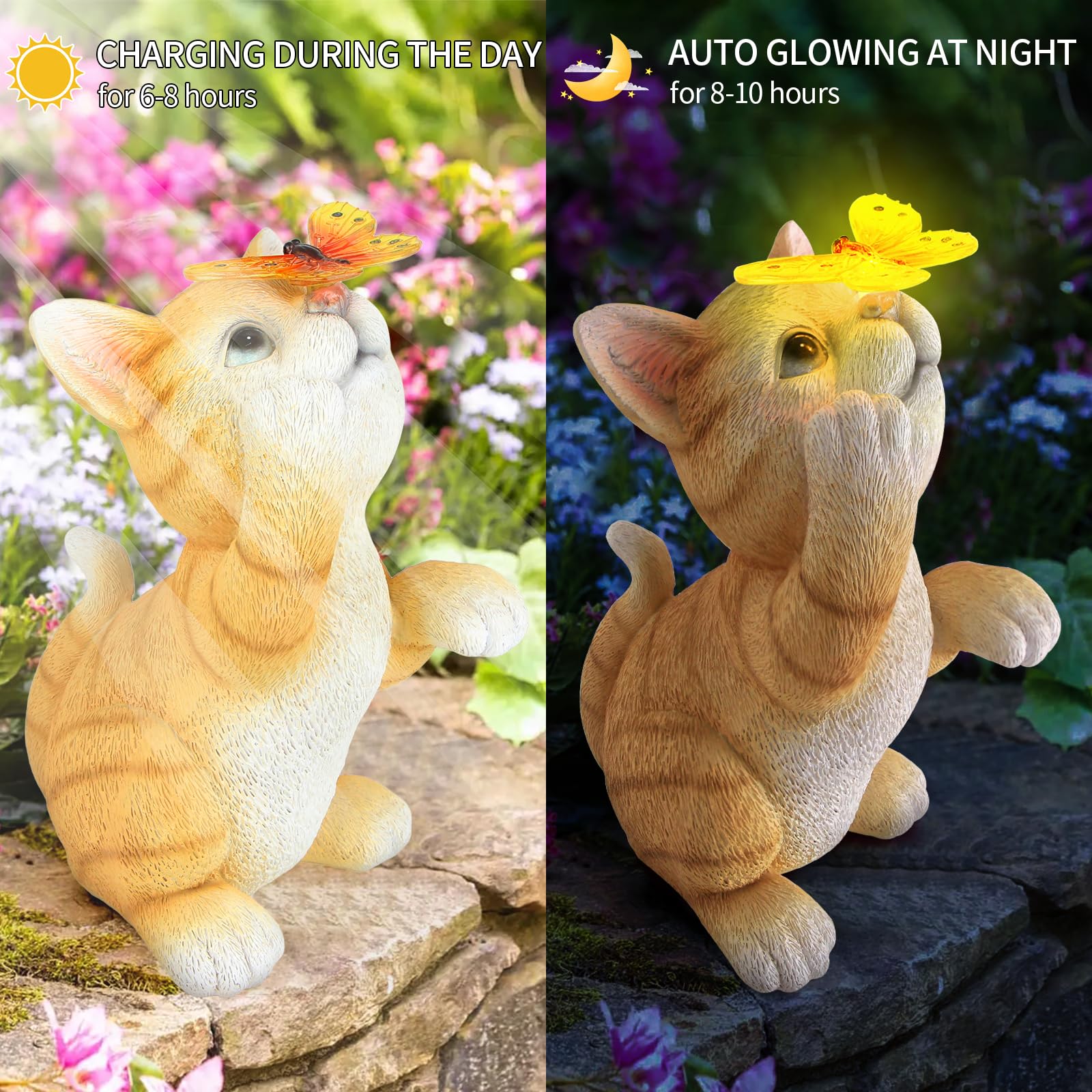 PaLuQiYa nighttime glow of statue providing soft LED lighting outdoors
