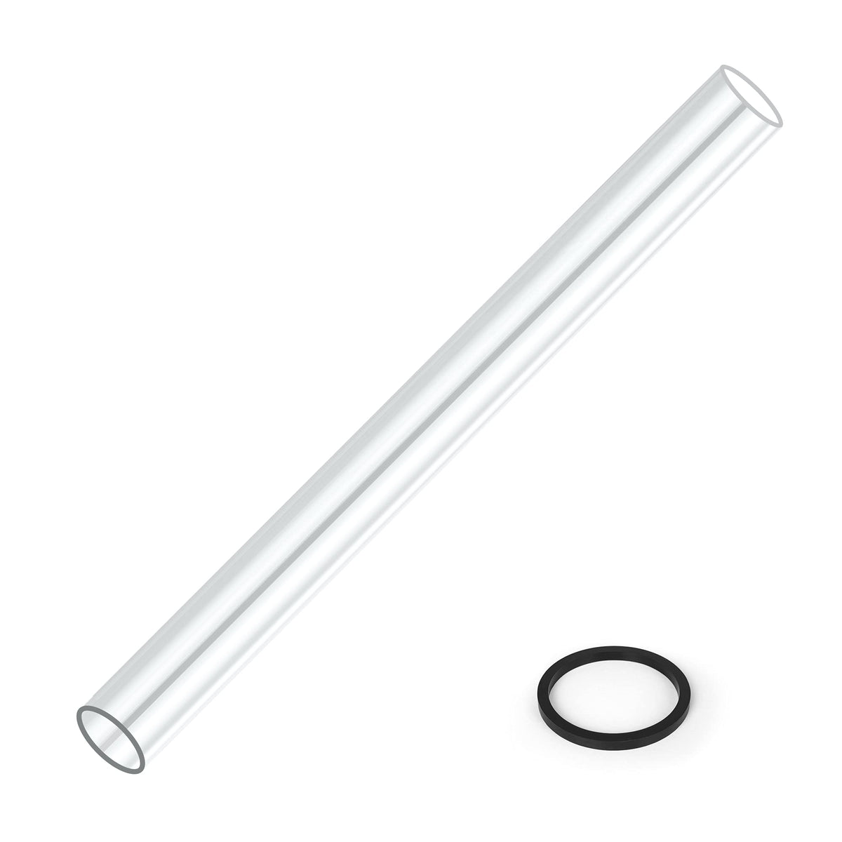 PAMAPIC front view of replacement glass tube showing full length and fit benefit