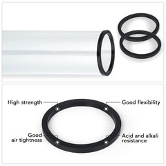 PAMAPIC black rubber ring seated on tube showing secure seal and stability