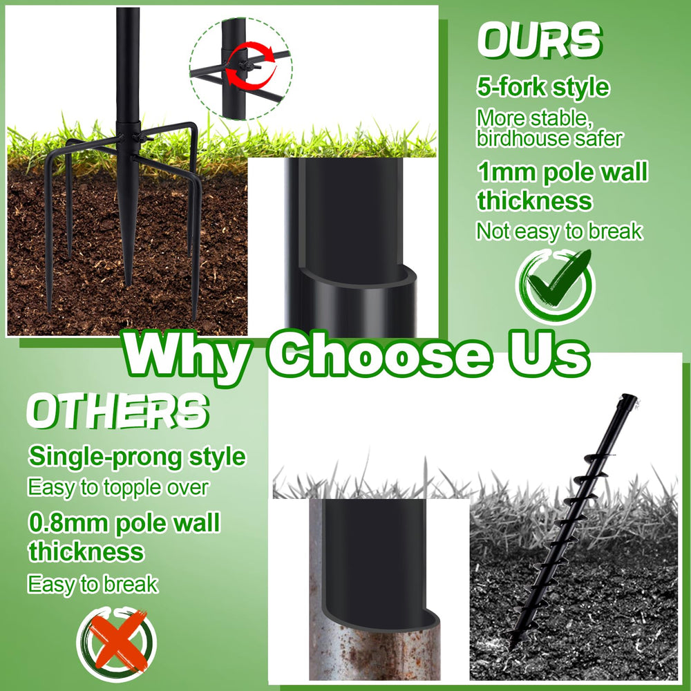 PAMASE five-prong ground insert close-up for wind resistance