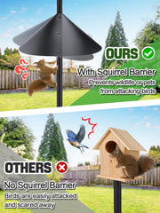 PAMASE close-up of 17.7-inch squirrel baffle preventing animal access