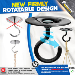 PAMAZY mounted hook hanging a large plant demonstrating secure outdoor use