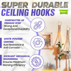 PAMAZY mounted hook on porch ceiling providing secure outdoor hanging support