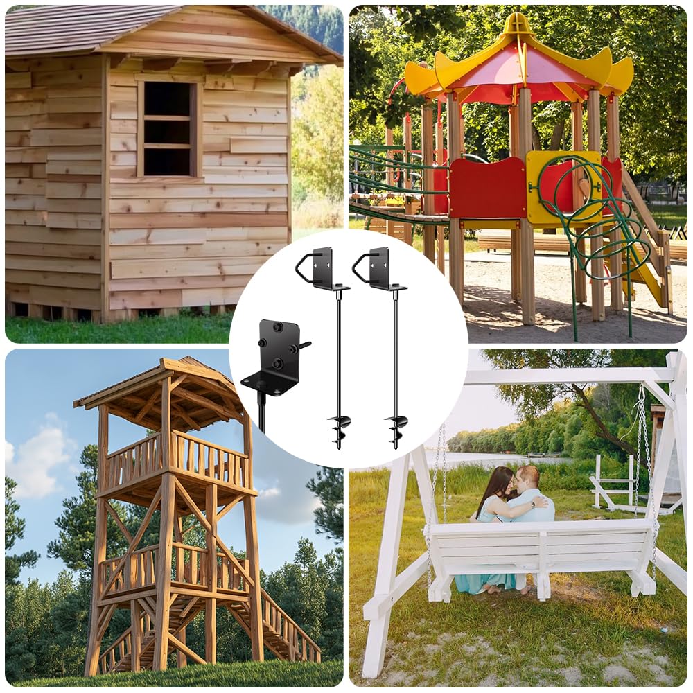 Pamofuper anchors paired with wooden post demonstrating compatibility and firm fastening