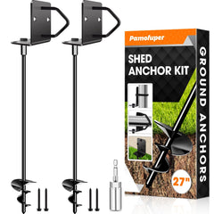 Pamofuper front view of 27 inch anchors showing set of two and packaging benefit secure hold