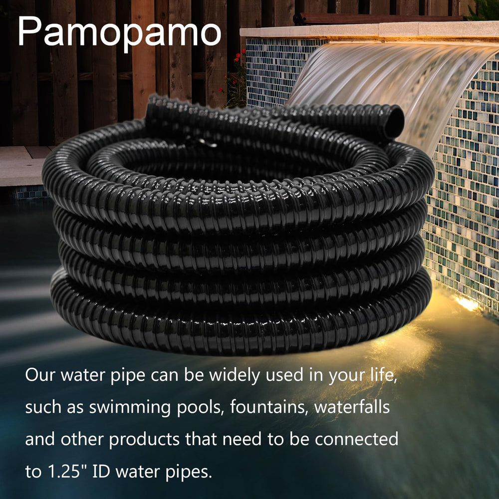 Pamopamo tube buried under rocks showing discreet outdoor protection