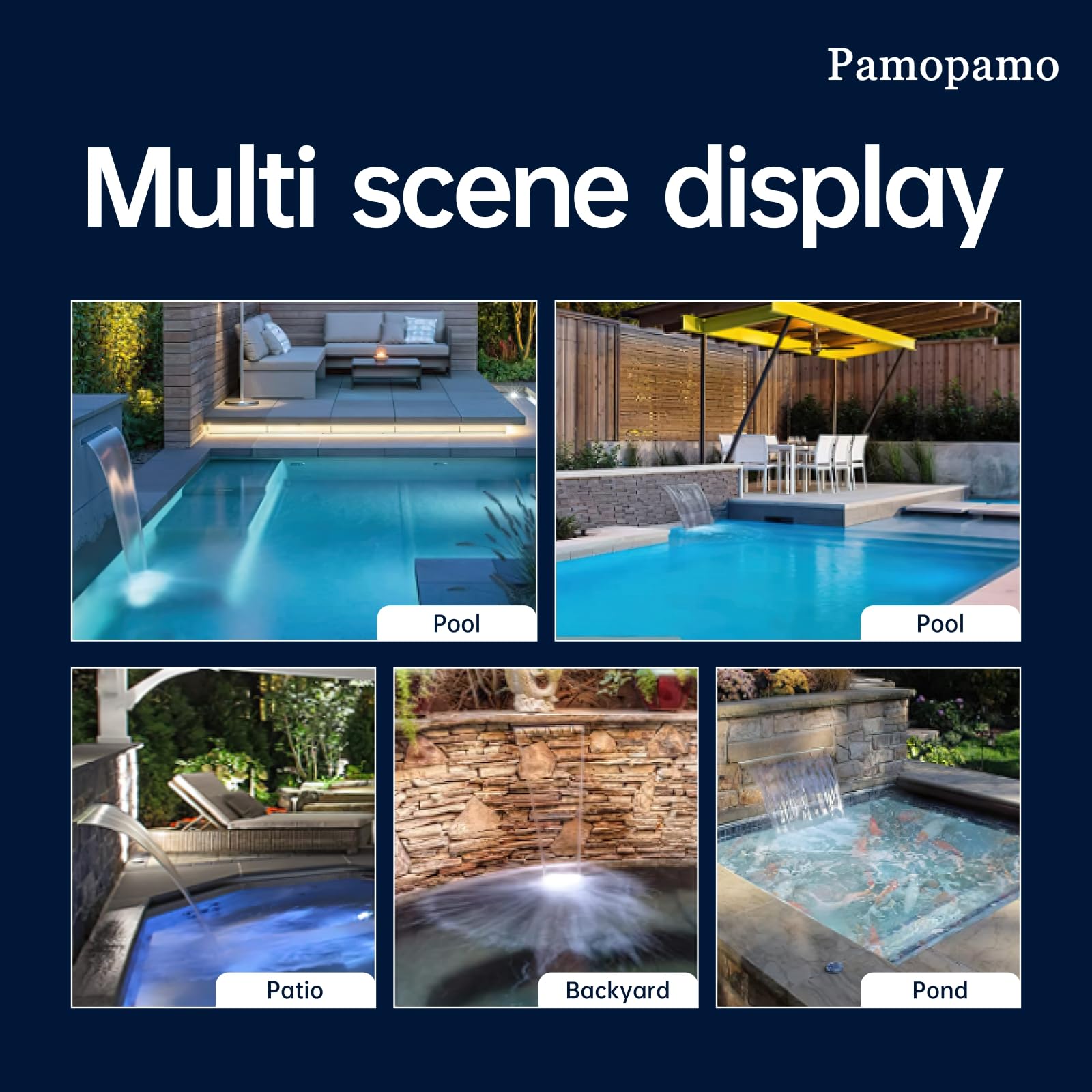 Pamopamo installed in garden setting showing decorative impact and ambiance benefit