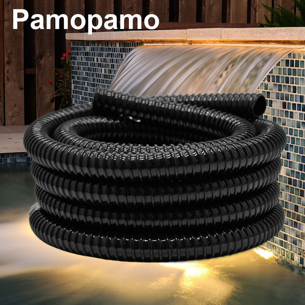 Pamopamo tube attached to pond pump demonstrating secure flow benefit