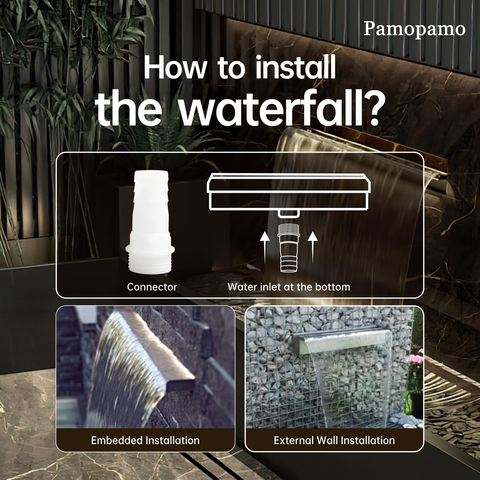 Pamopamo connected to plumbing during installation illustrating simple setup advantage