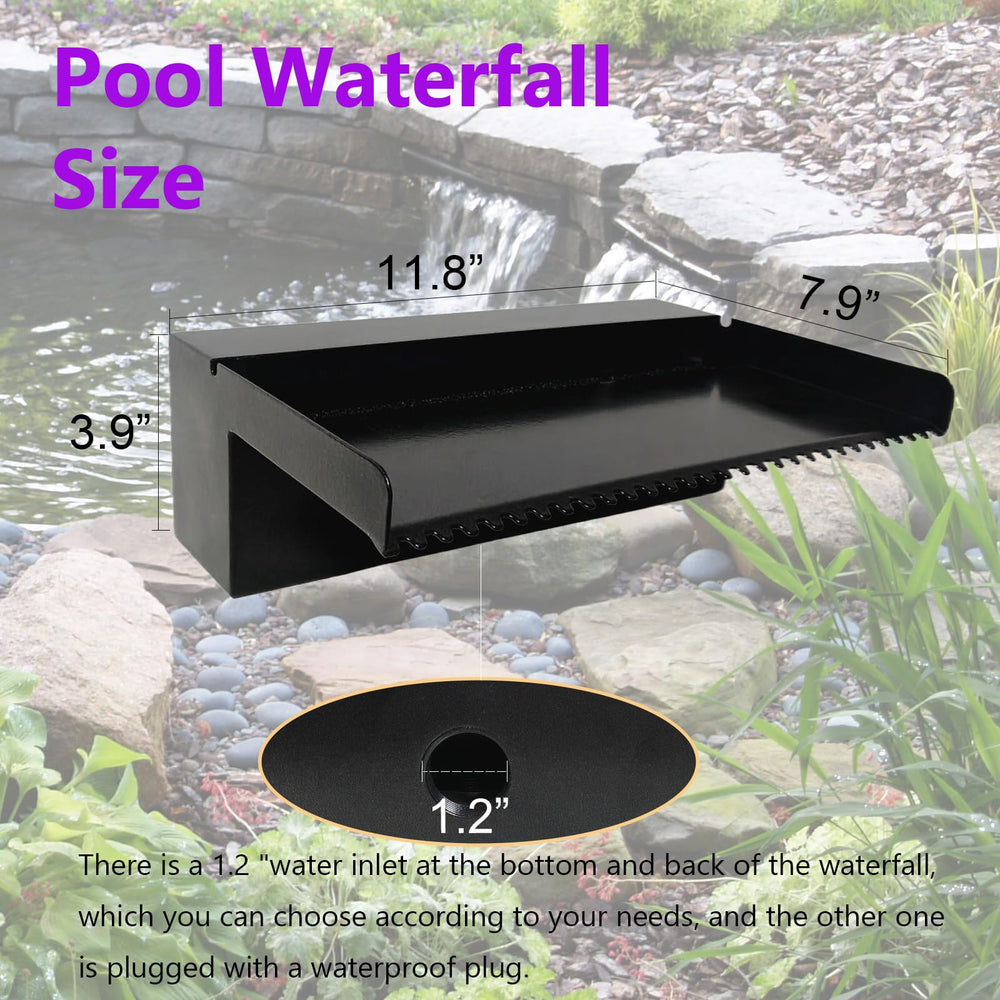 Pamopamo water flowing as a flat curtain demonstrating calm sound and aesthetic effect