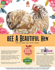 Pampered Chicken Mama treat scattered in coop encouraging chickens to forage