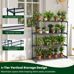 Panana side profile showing slim footprint to save patio or greenhouse floor space