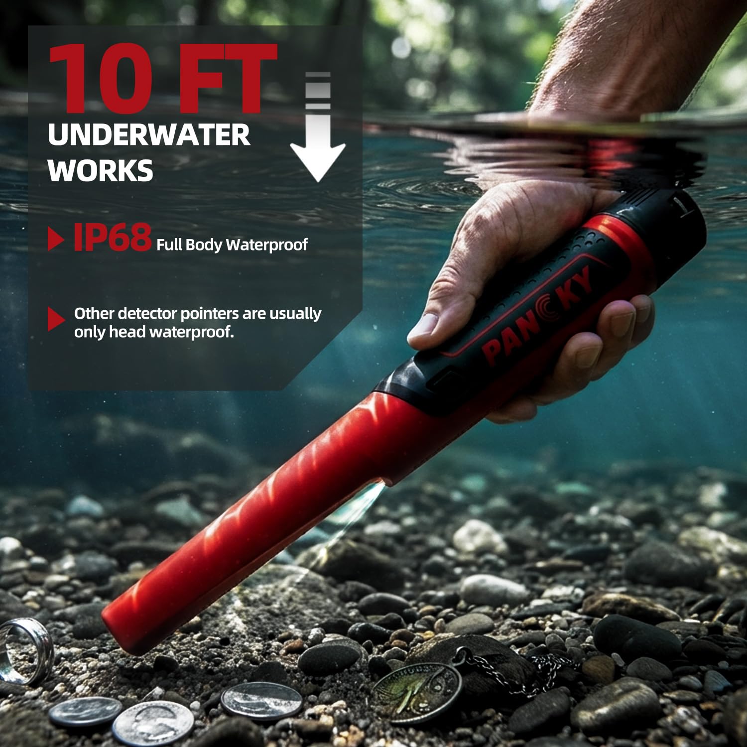 PANCKY submerged underwater detecting metal benefits wet and surf hunting