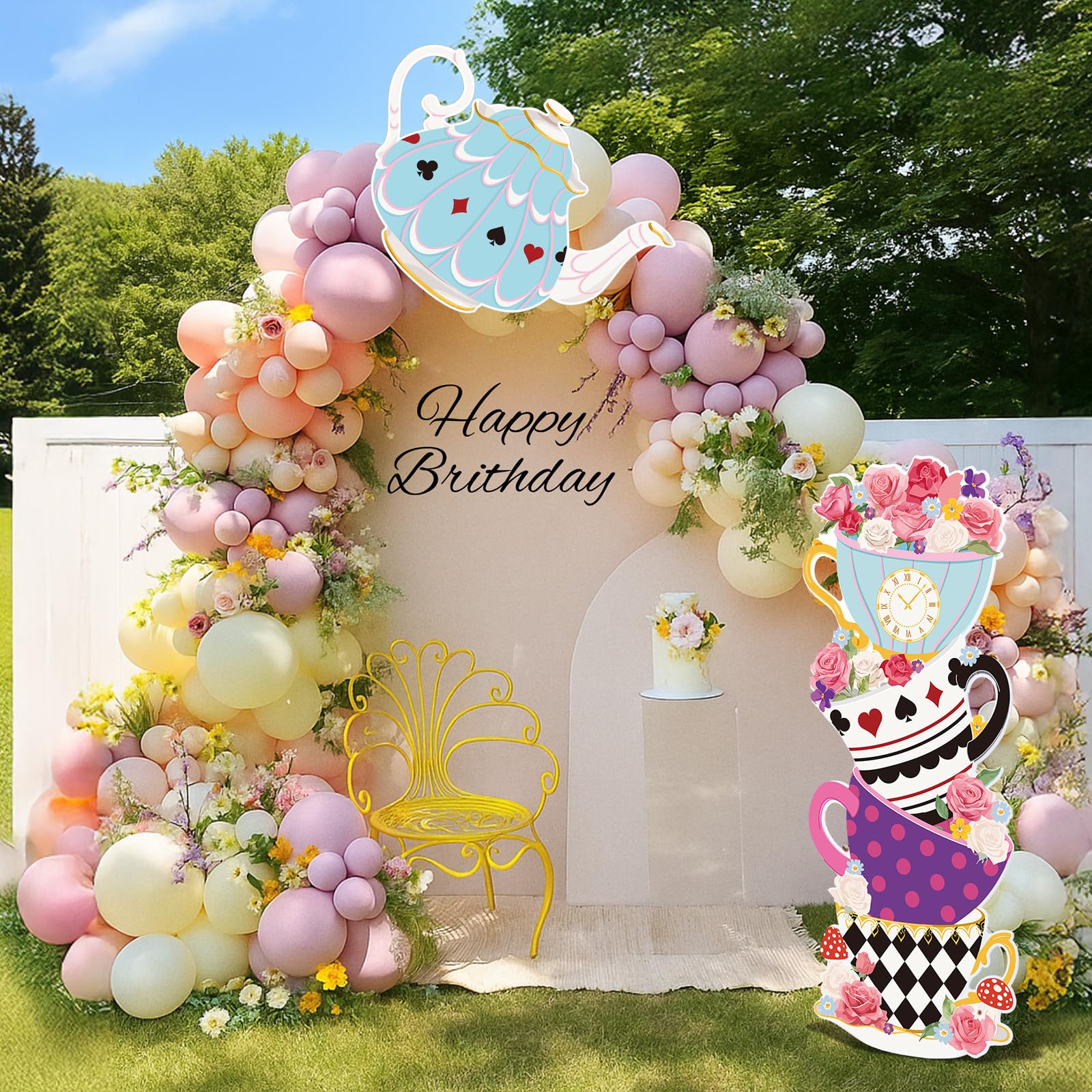 Panelee garden lifestyle display in front yard creating festive party atmosphere