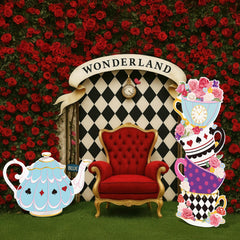 Panelee stacked teacups close-up highlighting layered pattern and decorative charm