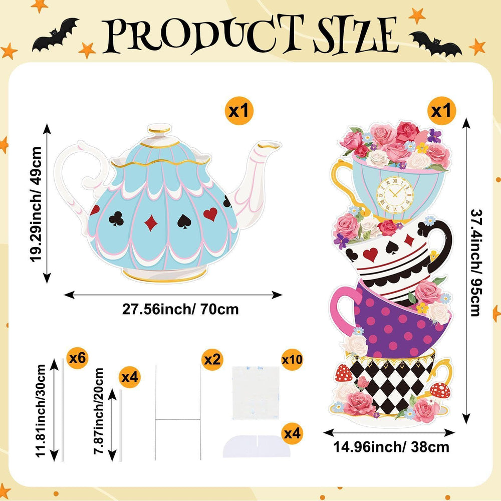 Panelee teapot detail showing playing-card motifs for eye-catching yard style