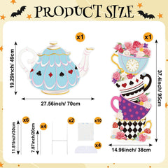 Panelee teapot detail showing playing-card motifs for eye-catching yard style